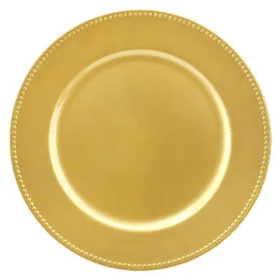 Gold Beaded Rim Charger