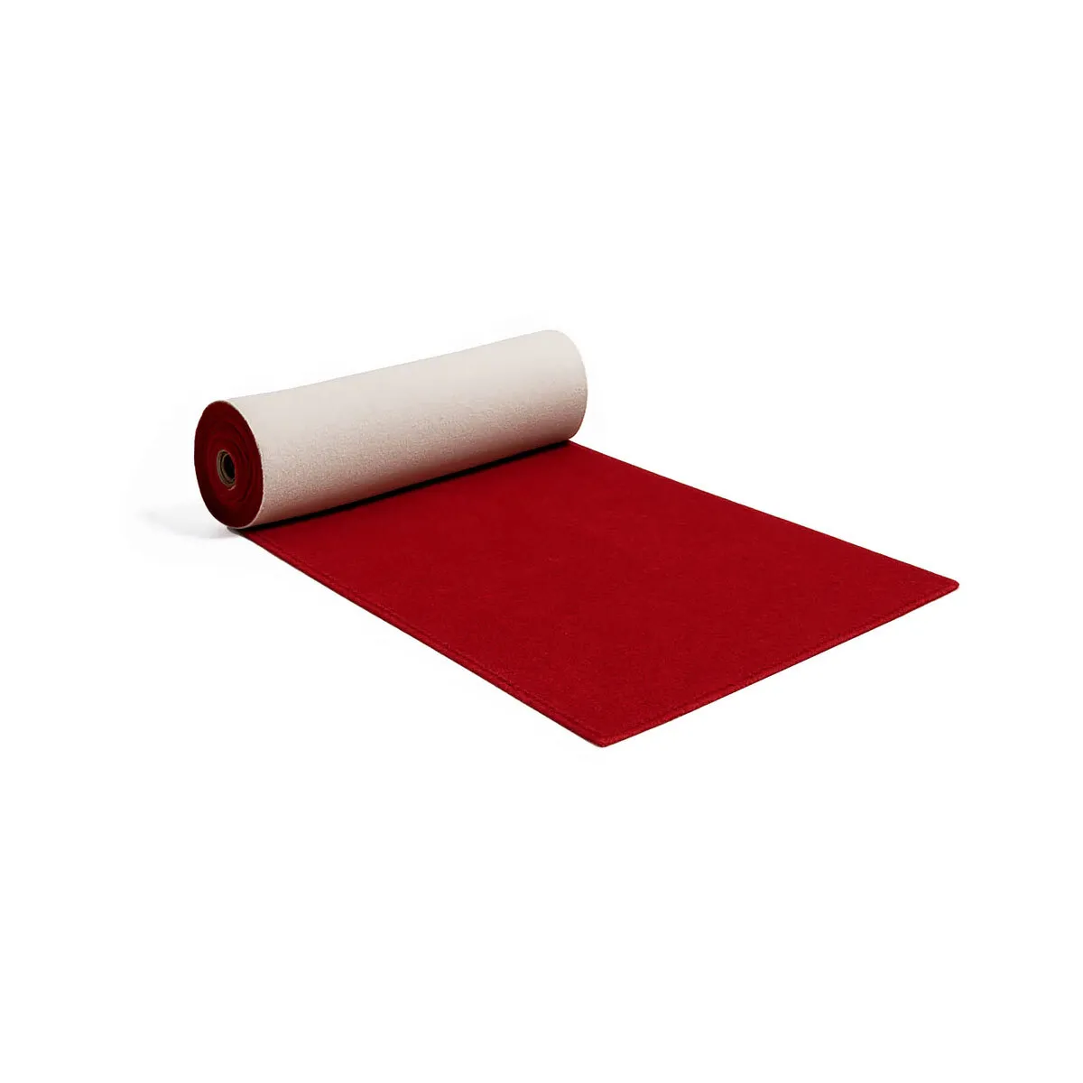 4' x 25' Red Plush Carpet Runner