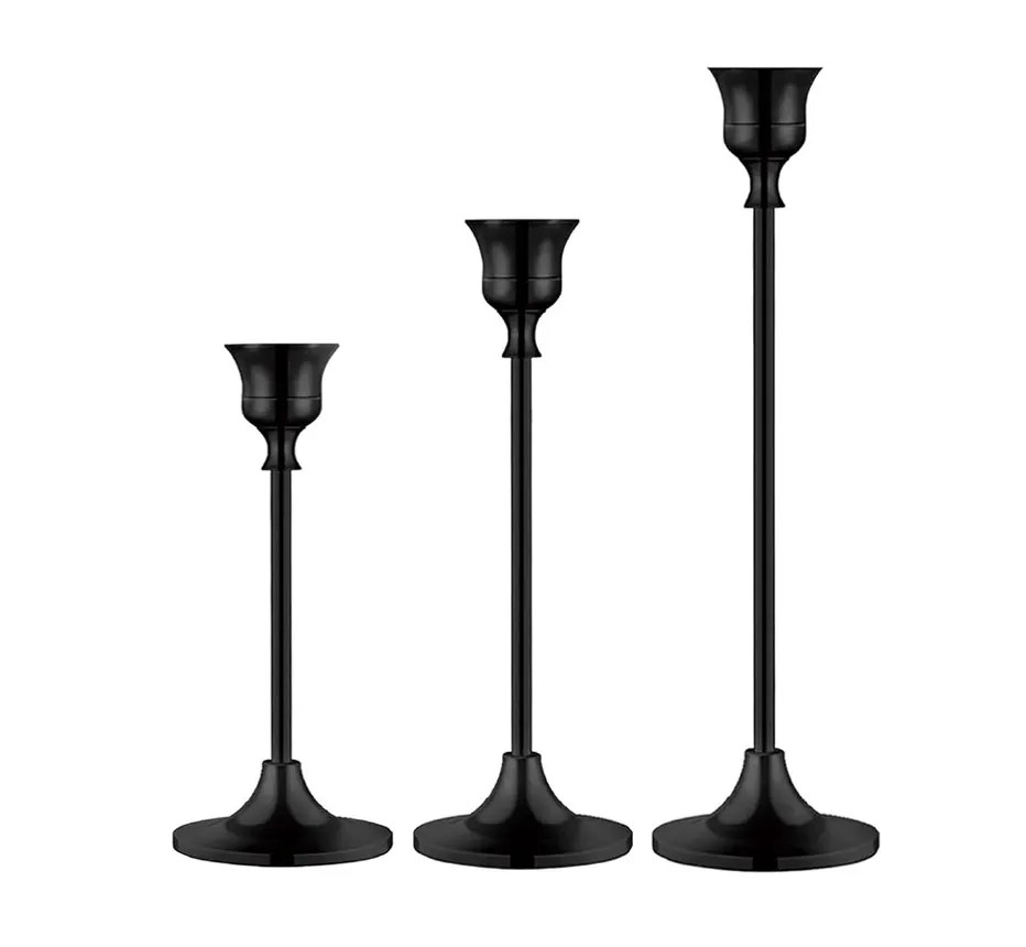 Black Tapered Candle Holders