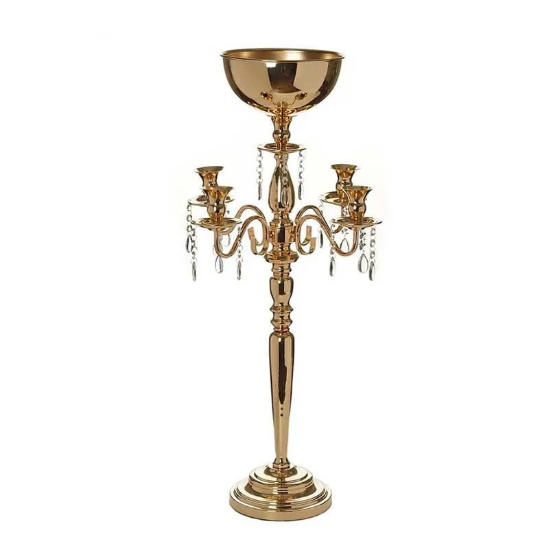 33" Gold 4 Arm Candelabra