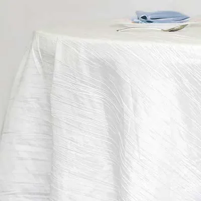 Round Crinkle Taffeta Tablecloth