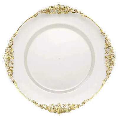 Clear/Gold Acrylic Charger