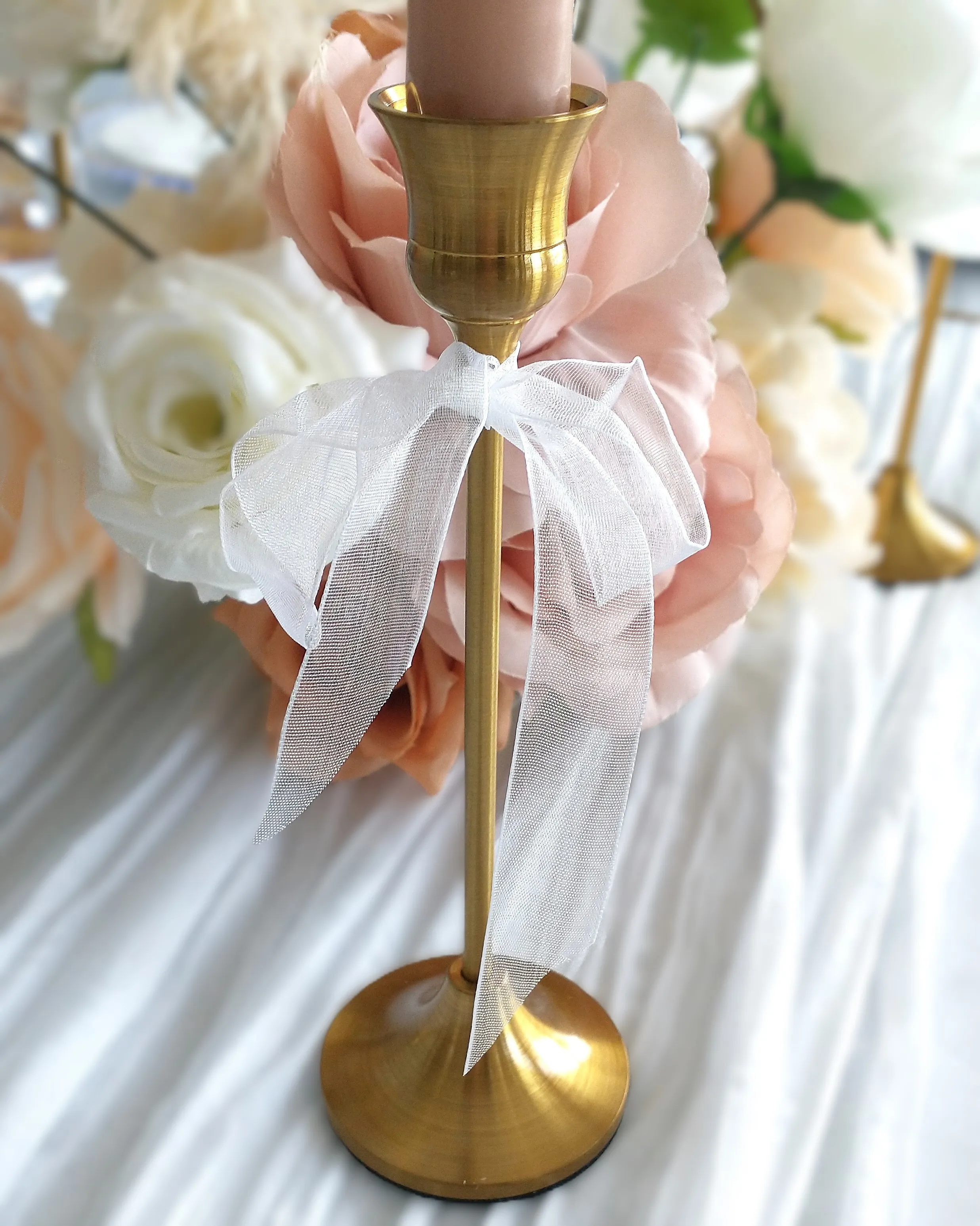Gold Tapered Candle Holders