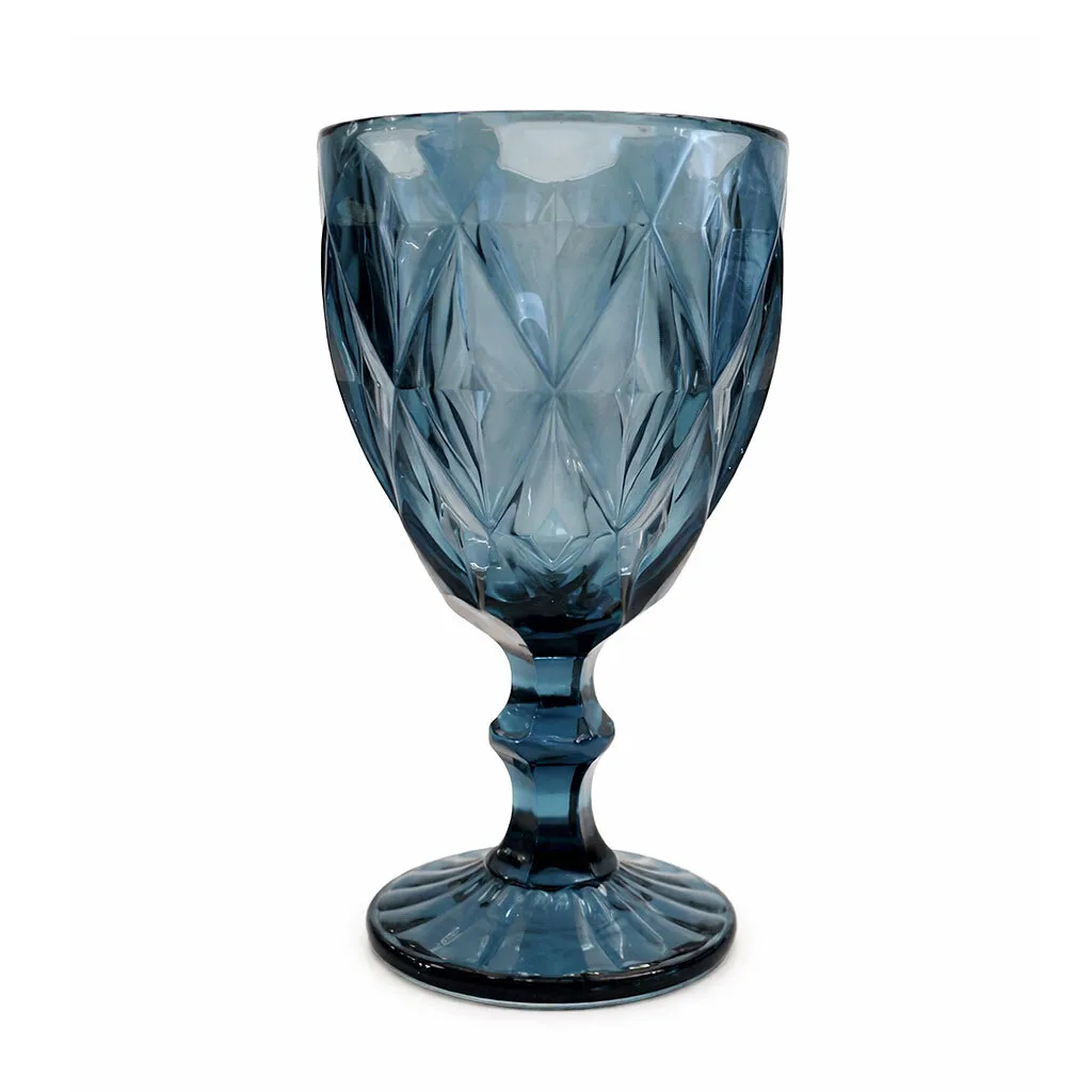 Vintage Wine Goblet - Blue