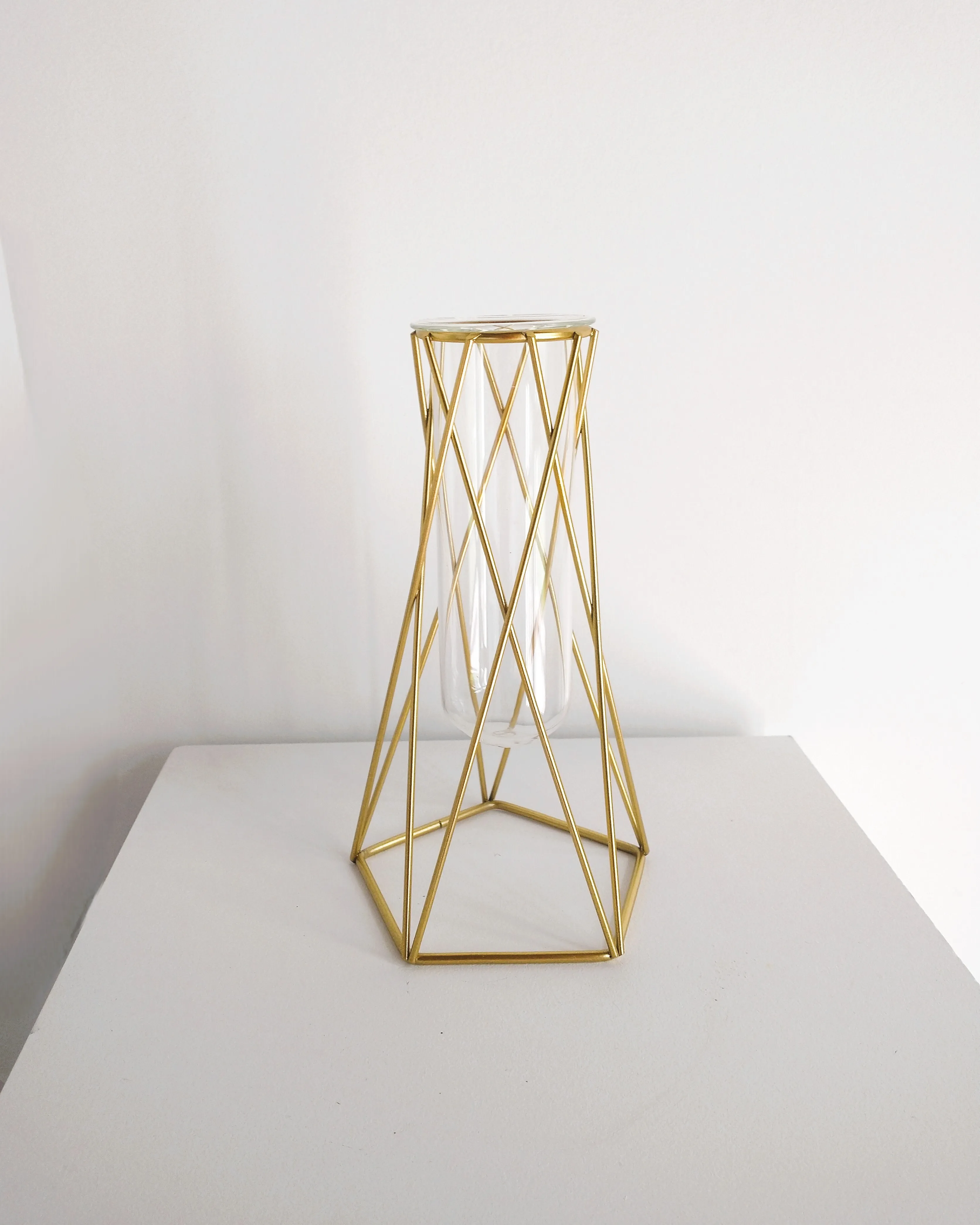 Bridget Geometric Gold Vase