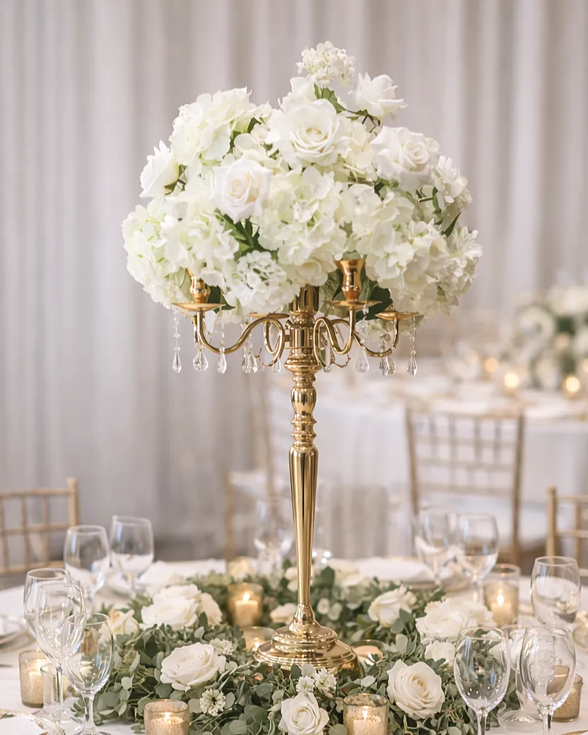 Anna Floral Candelabra Centerpiece
