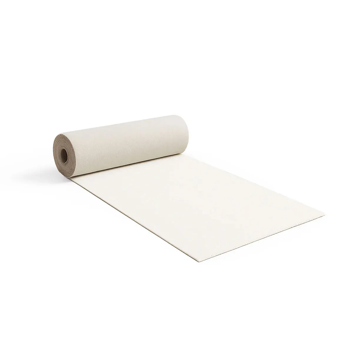 4' x 25' White Plush Carpet Aisle Runner