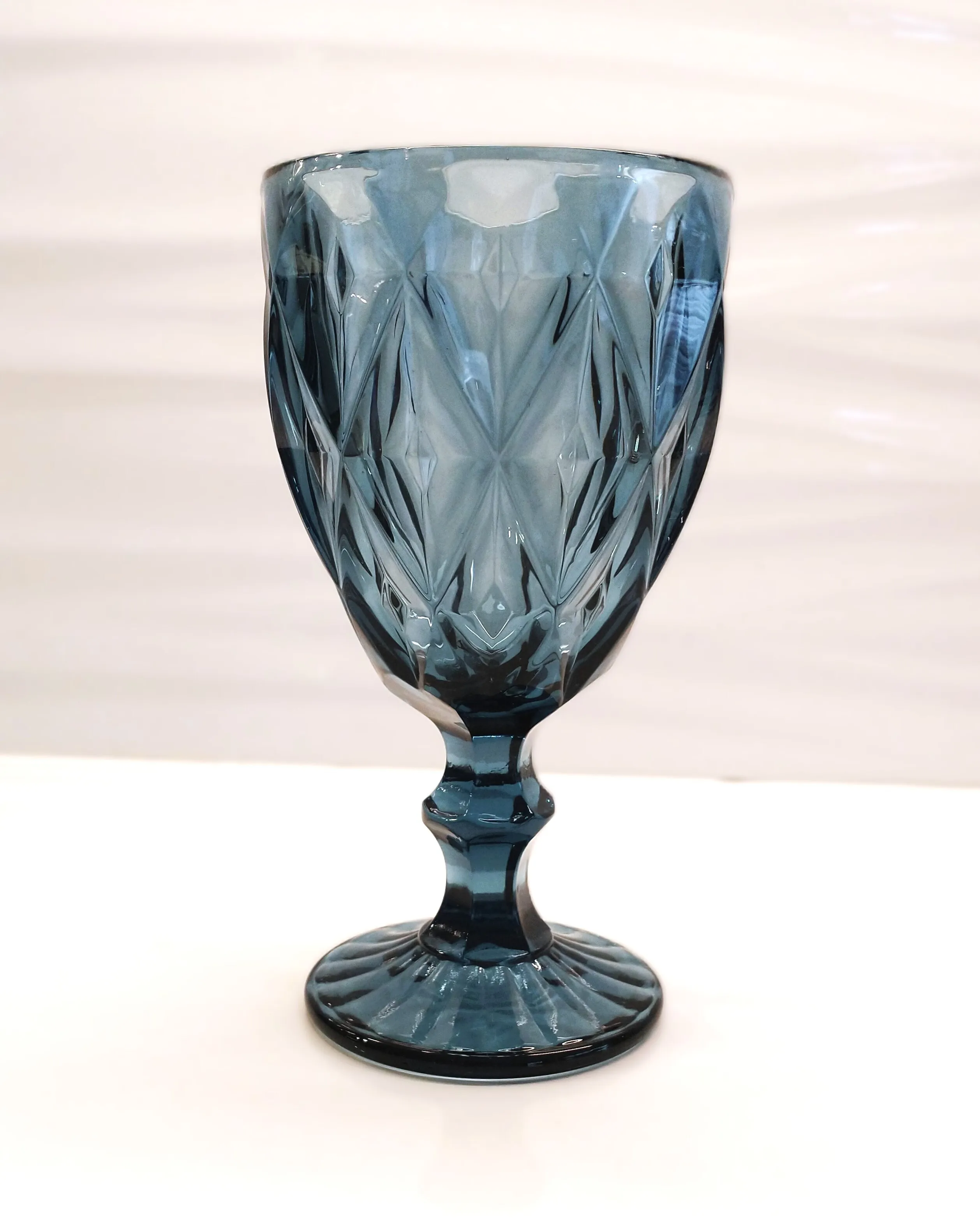 Vintage Wine Goblet - Blue