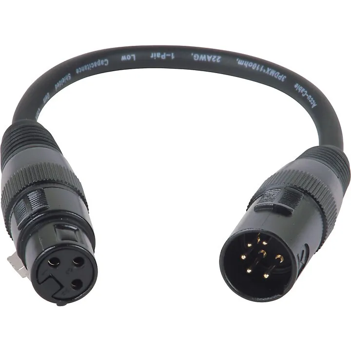 5-Pin to 3-Pin DMX Adapter