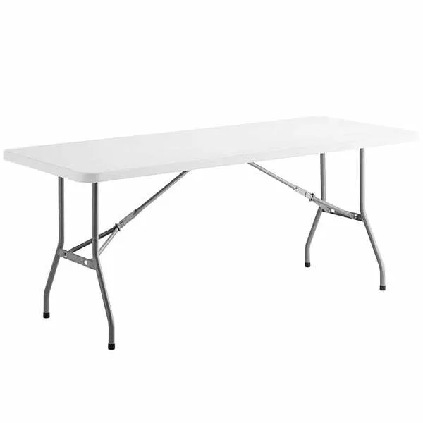 White Rectangular Plastic Table