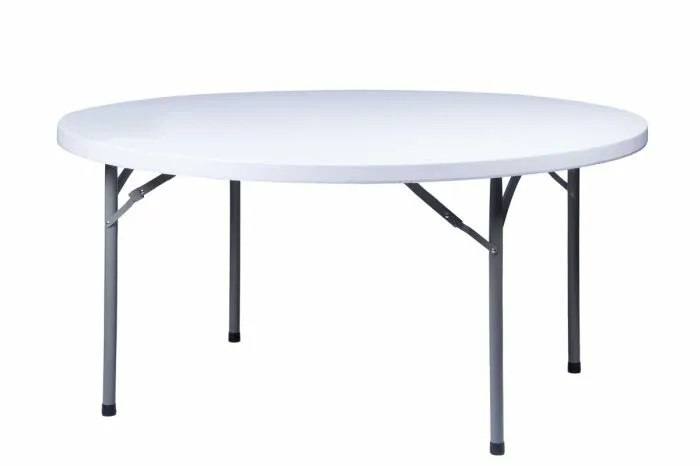 White Round Plastic Table