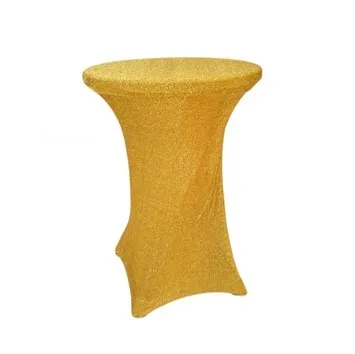 GOLD Metallic Shiny Glitter Spandex Cocktail