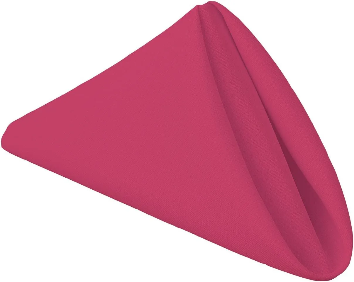 20x20 fuchsia pink polyester napkin