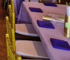 Lavender Rectangular Polyester Tablecloth