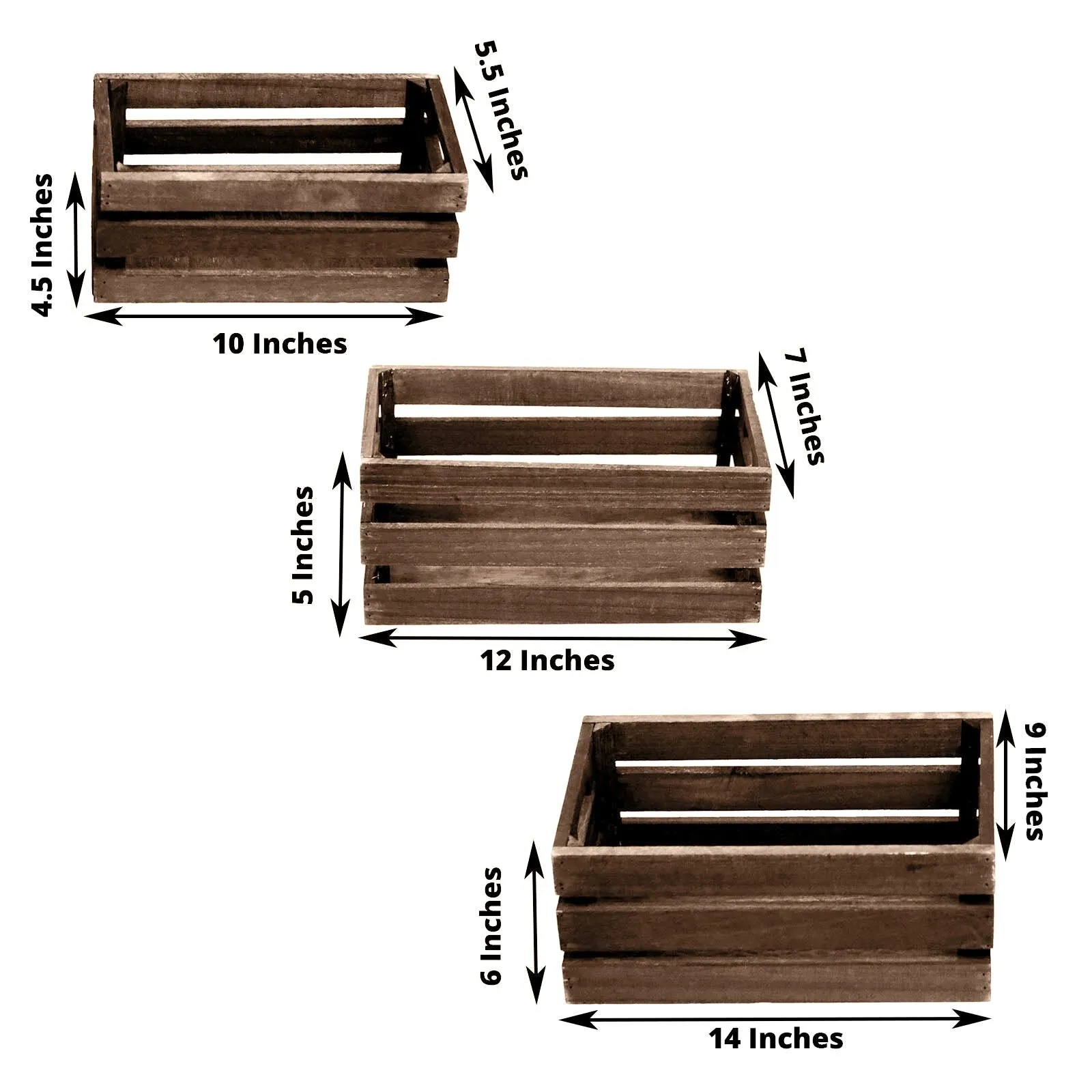 Rustic Brown wooden crates
