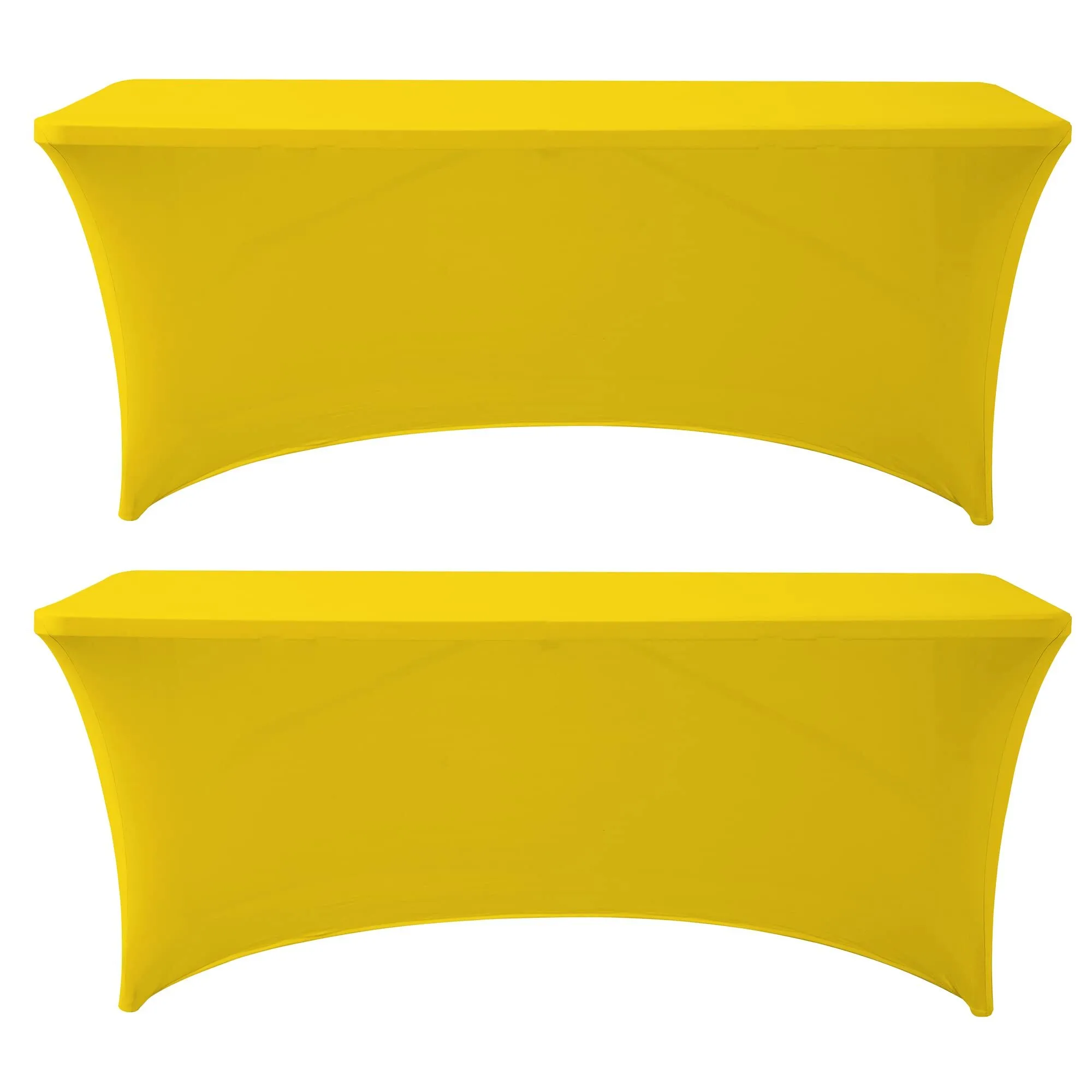 Yellow Spandex 6ft rectangular tablecloth