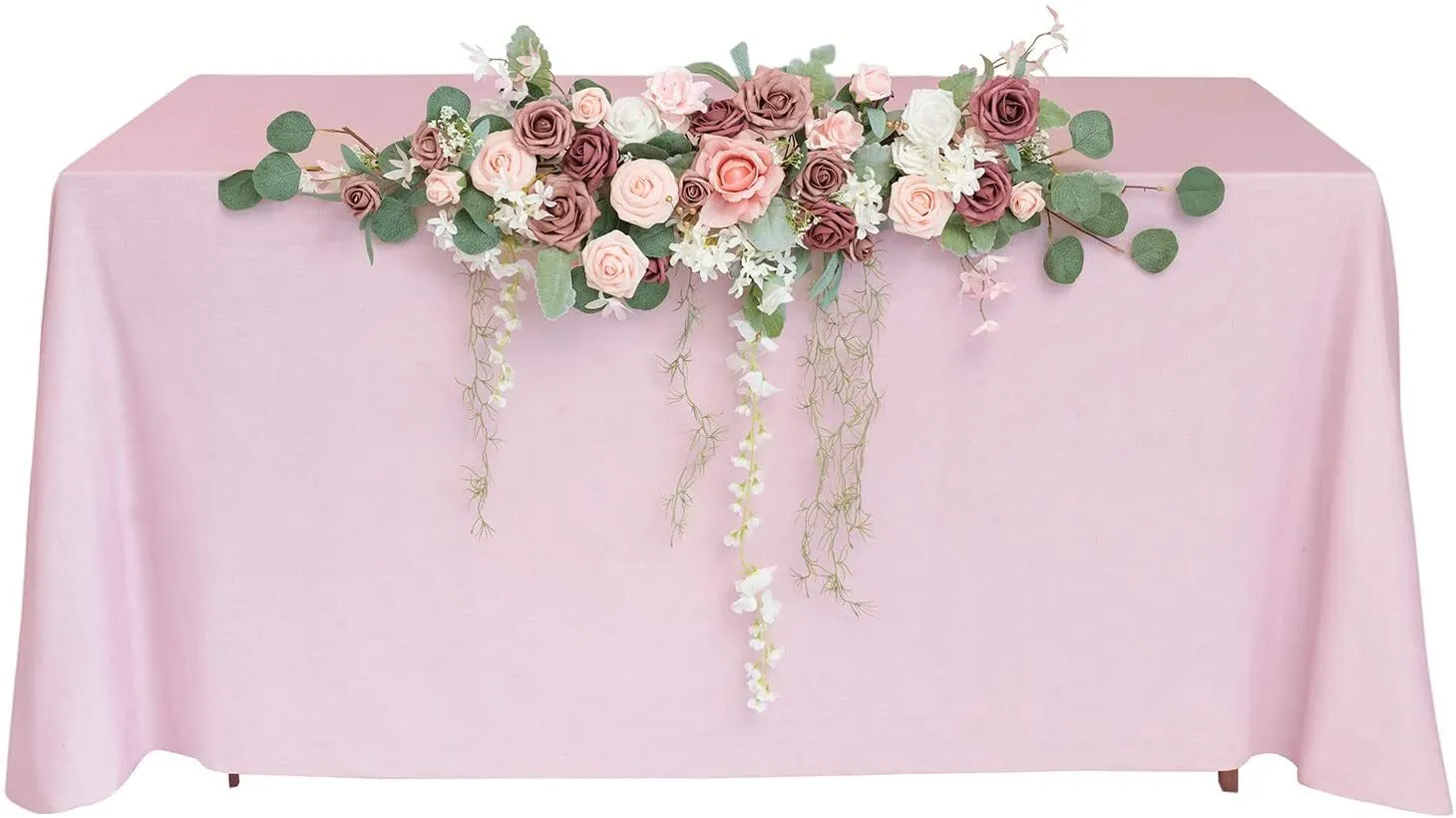 Dusty Rose Tablecloth 90" x 132" Polyester Oblong