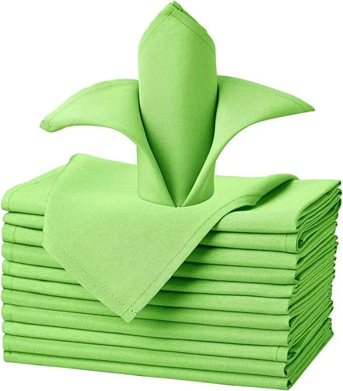 17x17 Apple Green Polyester napkin