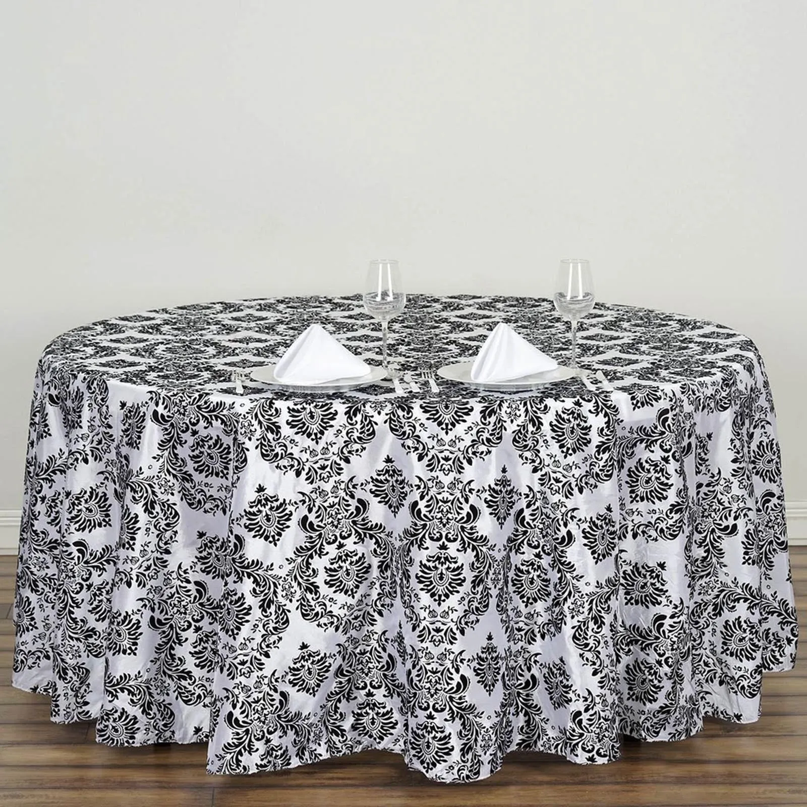 Damask Round Tablecloth 120"
