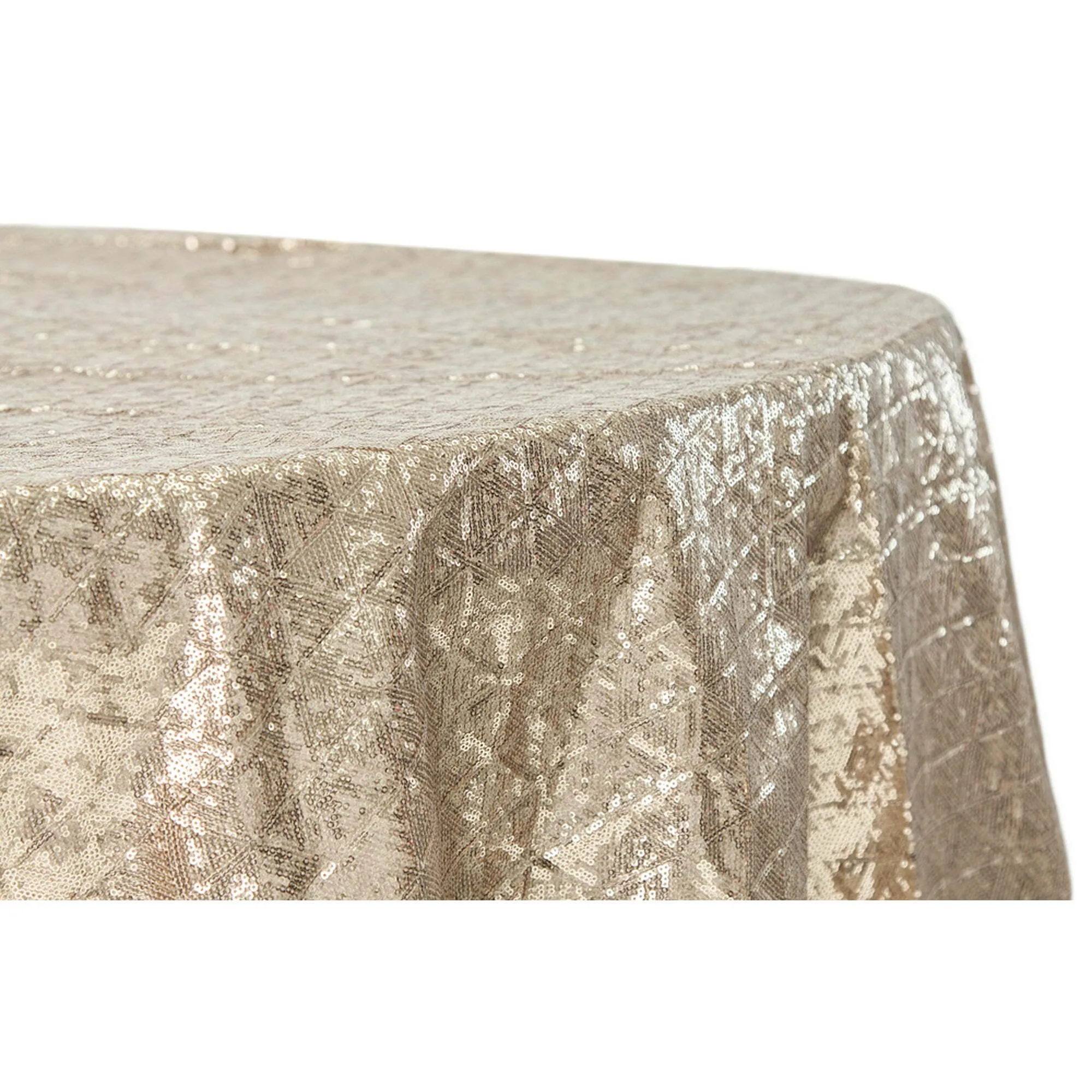 Tablecloth - Gold Diamond Glitz round 132"