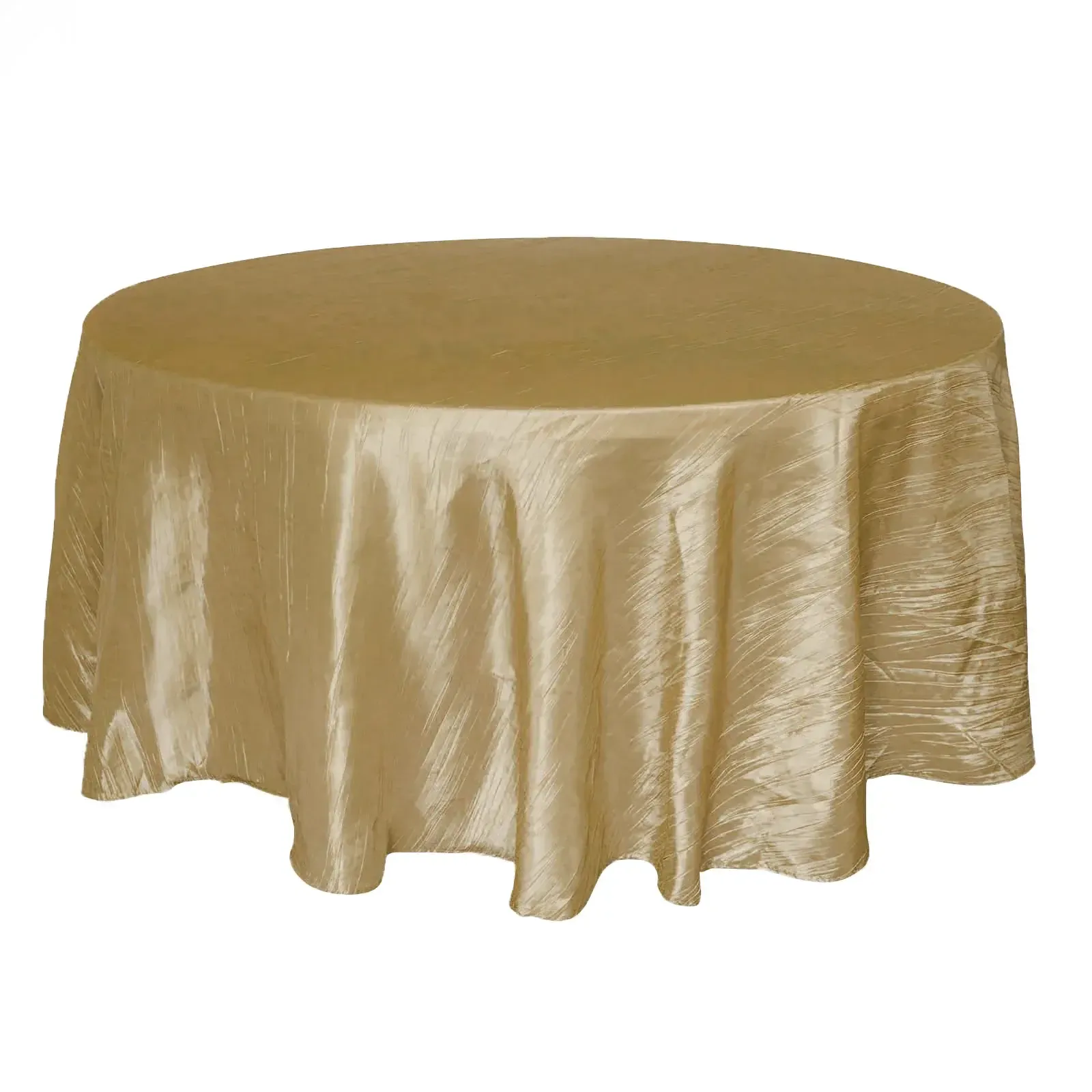 Accordian Crinkle Taffeta 120" Round GOLD