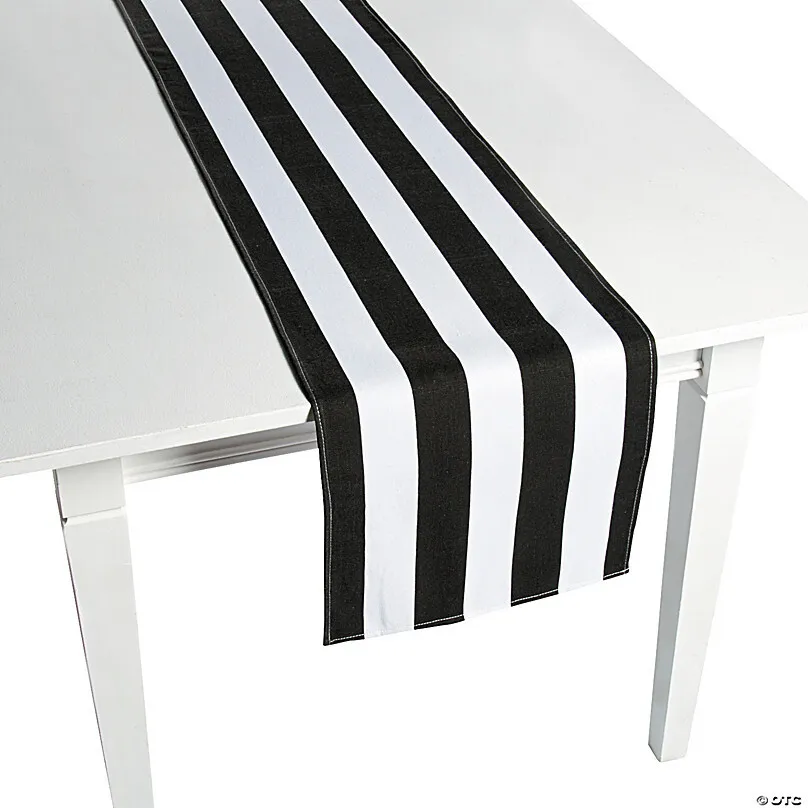 Stripe BLACK AND WHITE Satin