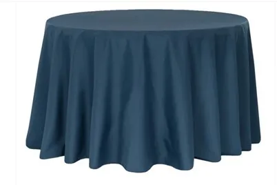 Navy Blue round 120" Polyester tablecloth