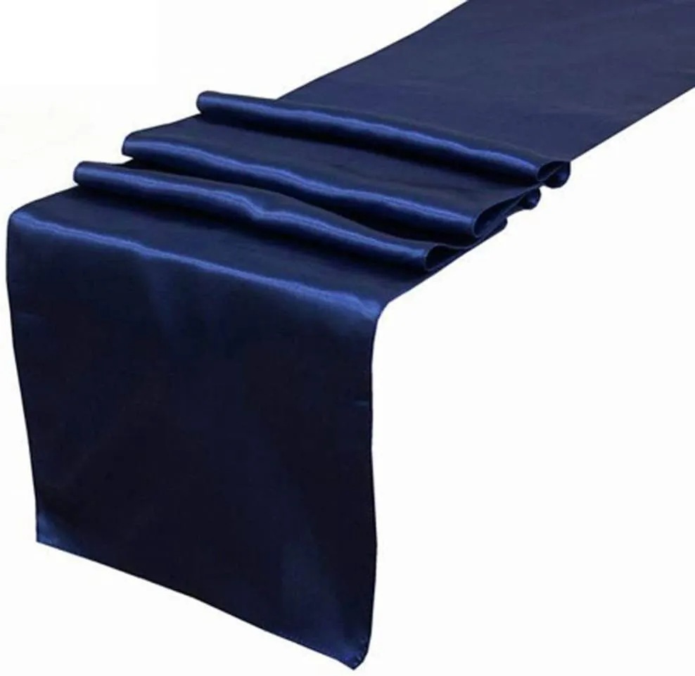 Satin Navy Blue 12 x 108 runner