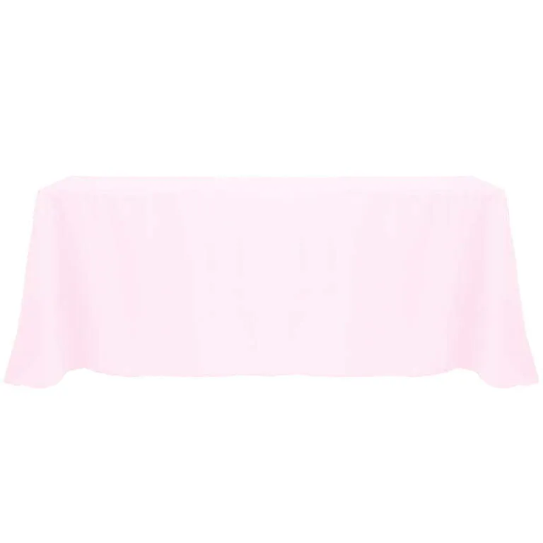 Light Pink Tablecloth 90" x 132"