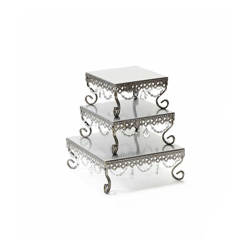White Chandelier Metal Dessert Stands