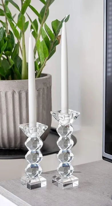 7" Gemcut Crystal Glass Votive Candle holder