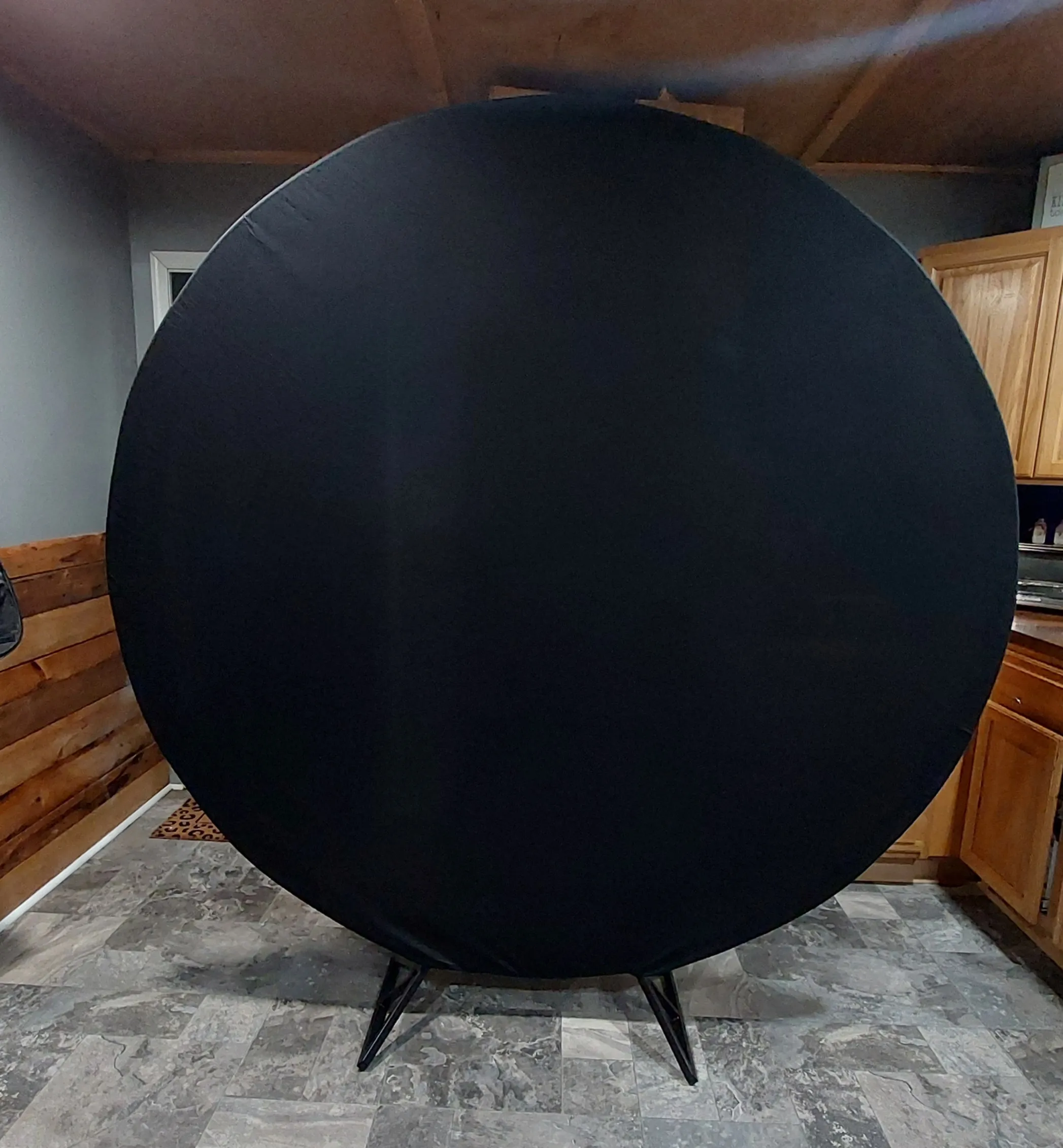 7 ft round arch- black