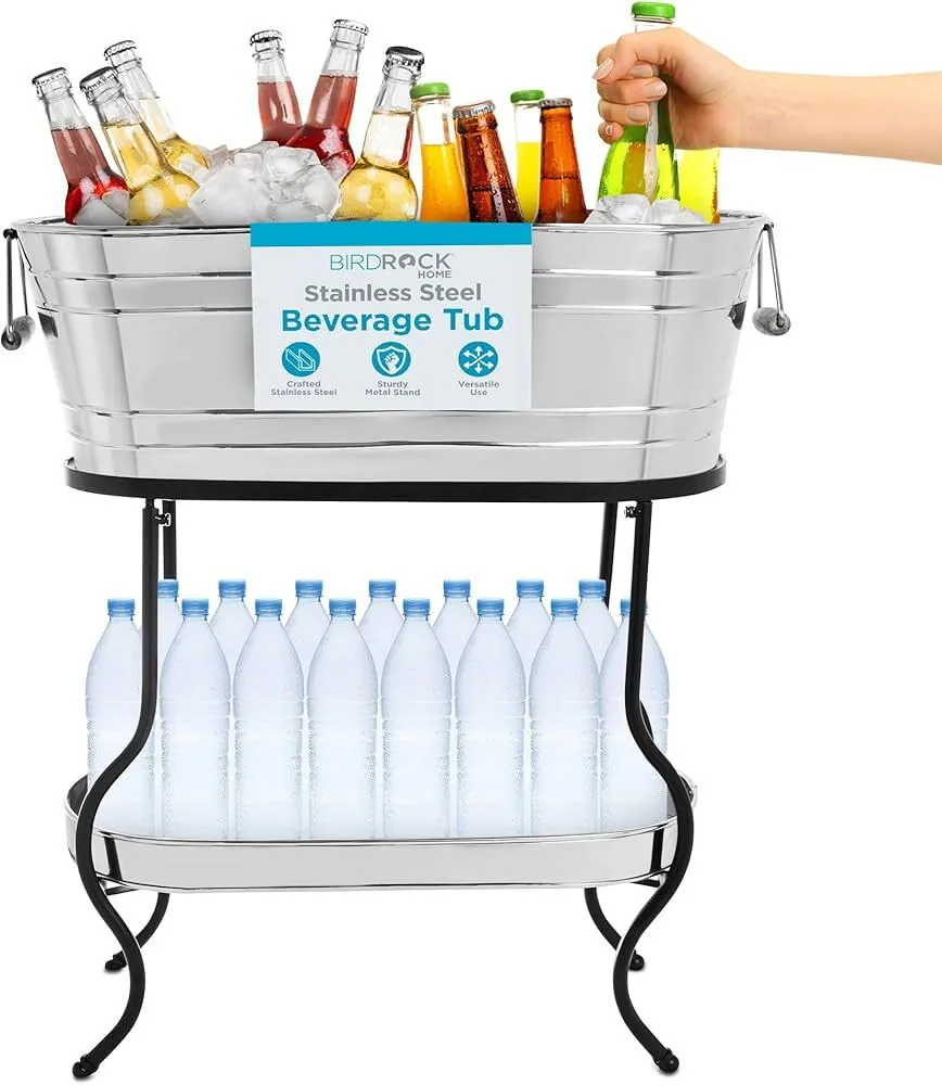 Stainless beverage tub w/ stand