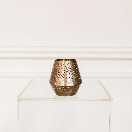 Gold Mesh Candleholder - Small