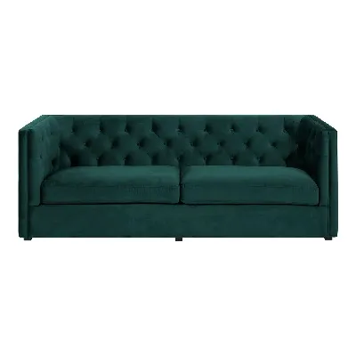 Three Seater Velvet Lounge - Peacock