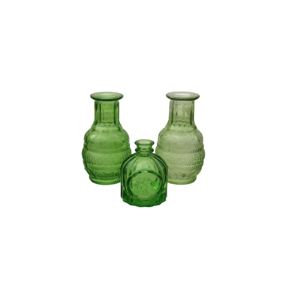 Coloured Vases - Greens