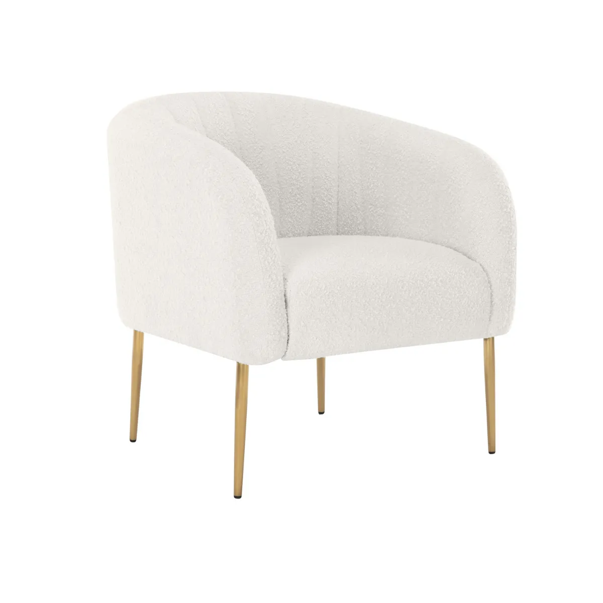 Tub Chair - White Boucle