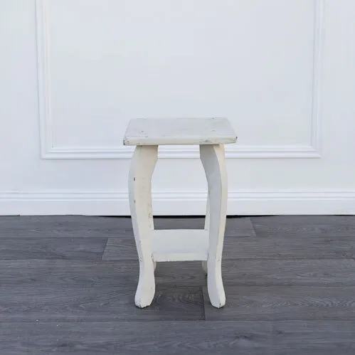 Square White Side Table