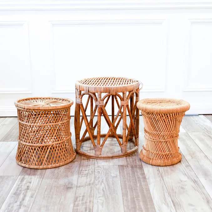 Cane Side Tables - Assorted