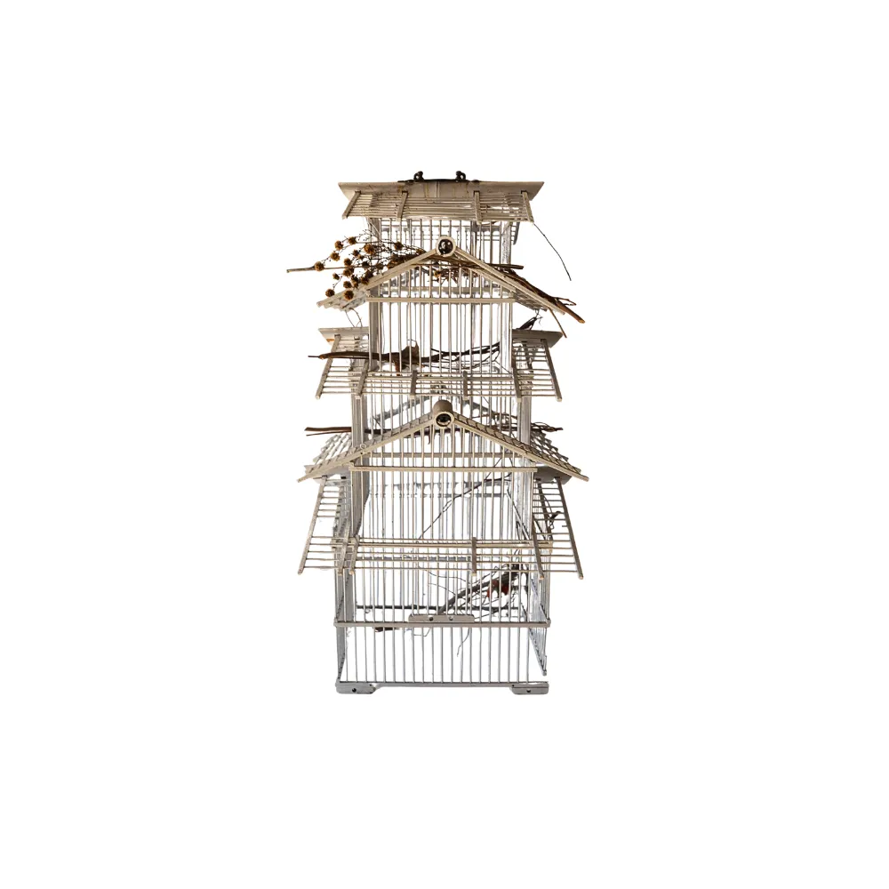 Birdcage - Timber - White - large