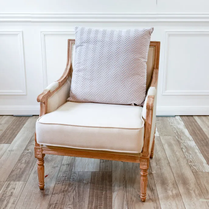 Cushion - Grey Velvet - Large With Pattern