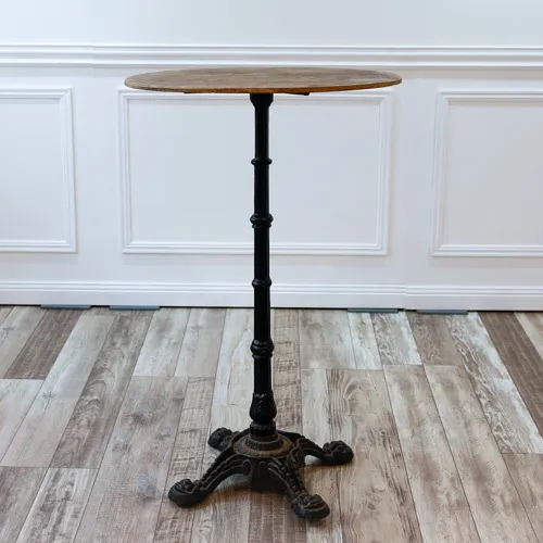 Cast Iron Bar Table with Timber Top