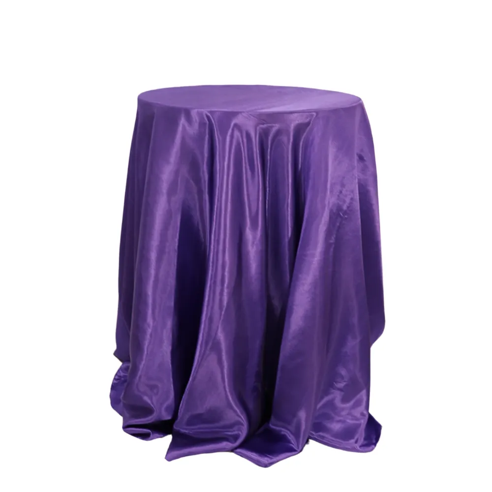Round Satin Tablecloth - Purple