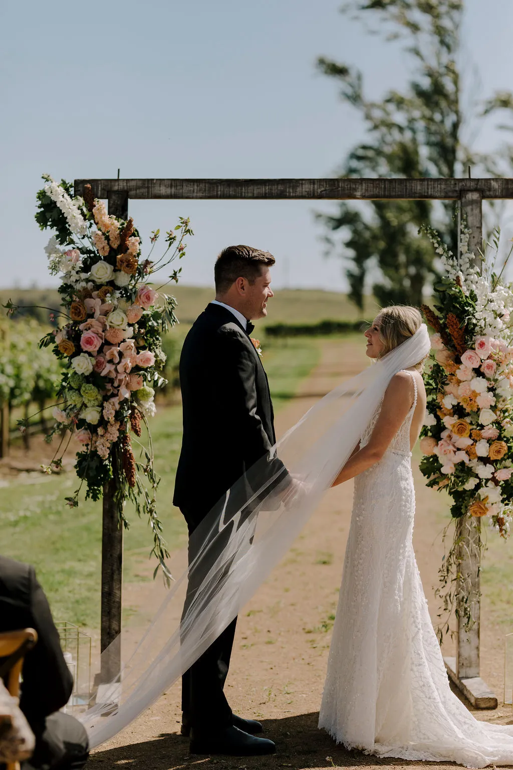 Arch - recycled timber - white washed