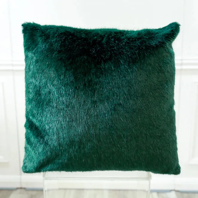 Cushion - Forest Green Fur