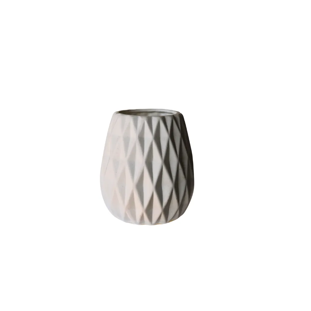 White Ceramic Vase - Medium
