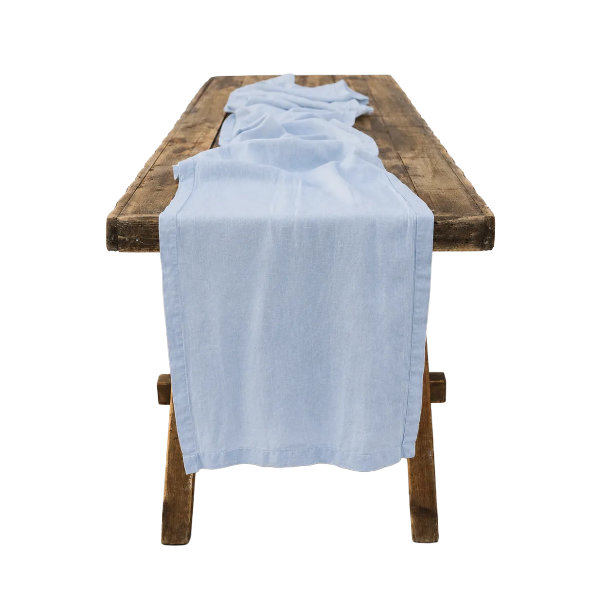 Linen Table Runner - Sky Blue