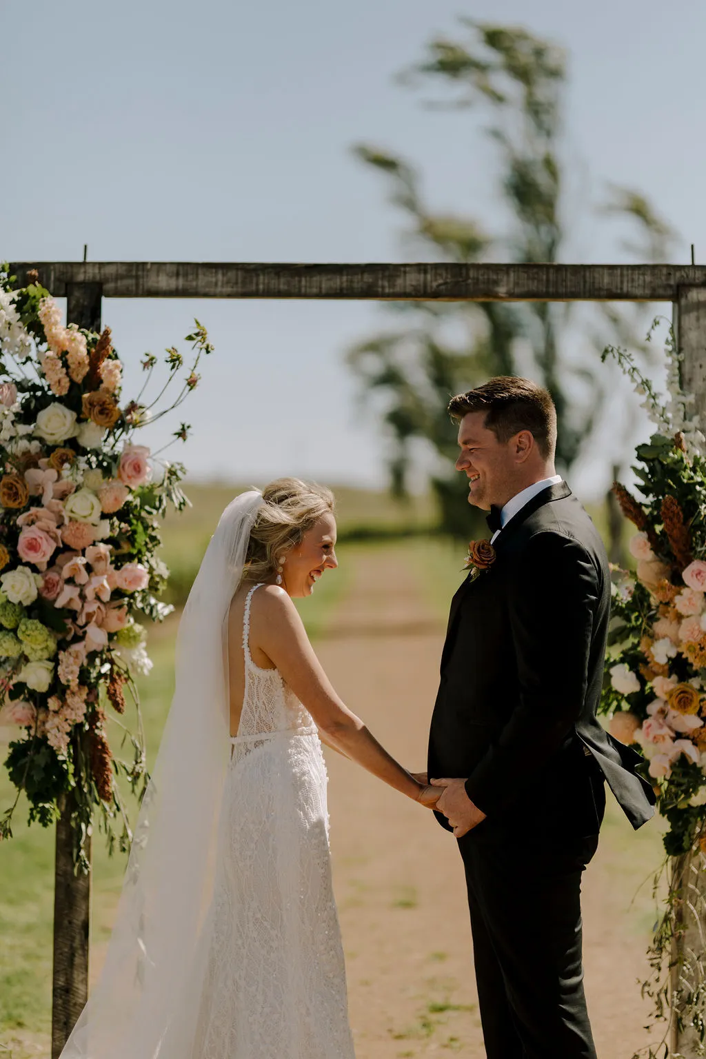 Arch - recycled timber - white washed