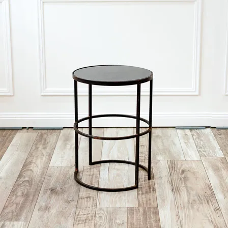 Round Side table with Granite Top - Small