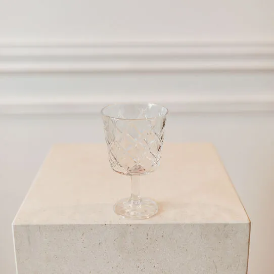 Cut Glass Wine Glass